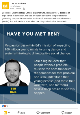 LinkedIn Growth for Education Sector | Linkedin Social Media Management