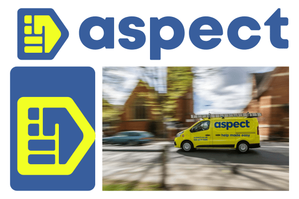 Aspect pest control logo and branding